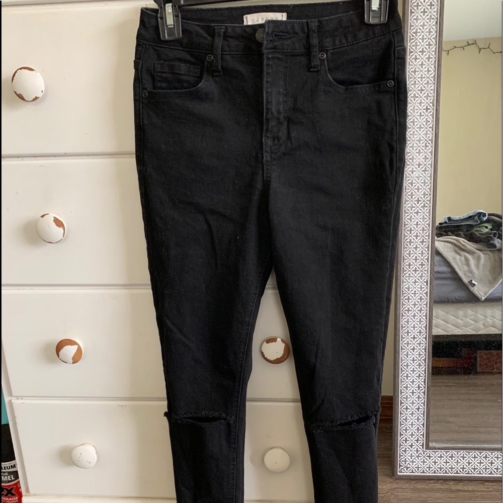 Black ripped jeans